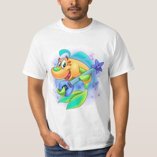 FriendFish niedlich Cartoon Fisch Shirt (Vorderseite)