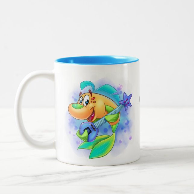 FriendFish niedlich Cartoon Fisch Tasse (Links)