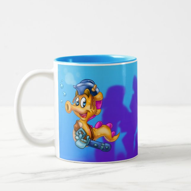 FriendFish niedlich Cartoon Tasse (Links)