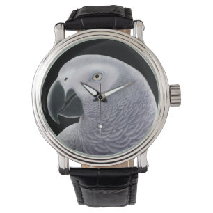 Friendly African Gray Parrot Watch Armbanduhr