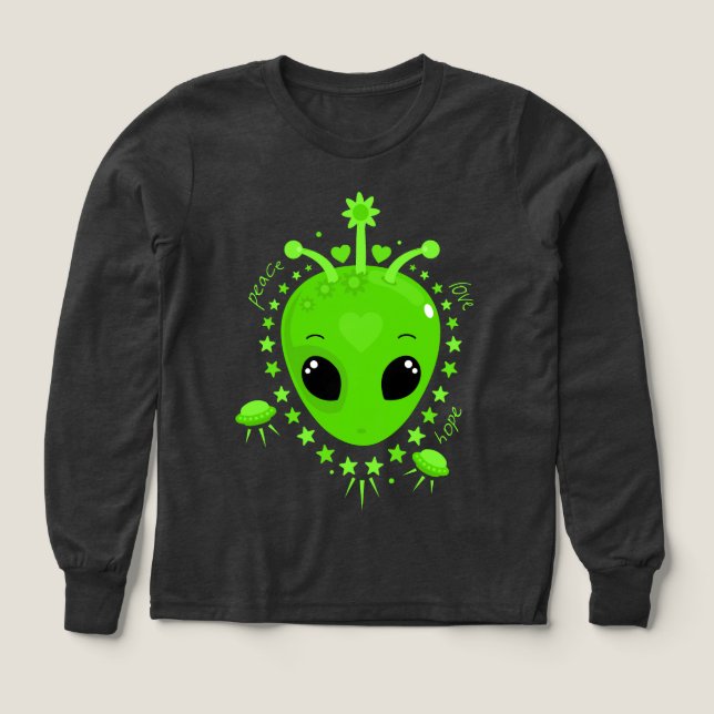 Friendly Alien Peace Hope Love Extraterrestrial (Design Vorderseite)