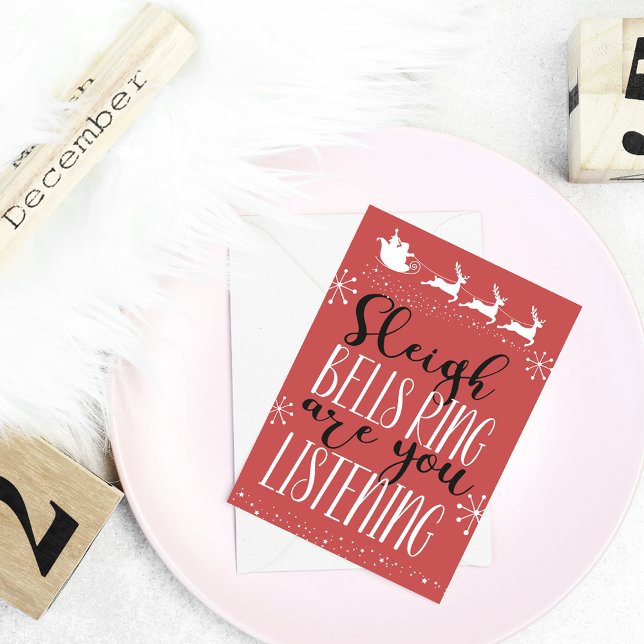 Friendly and Fun Santa Sleigh Feiertagskarte (Von Creator hochgeladen)