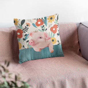 Friendly Baby Pig Niedliches Baby Kissen
