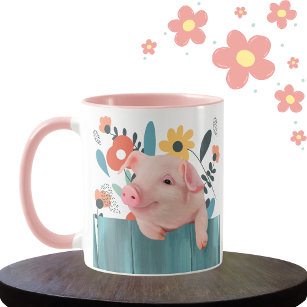 Friendly Baby Pig   Niedliches Baby Tasse