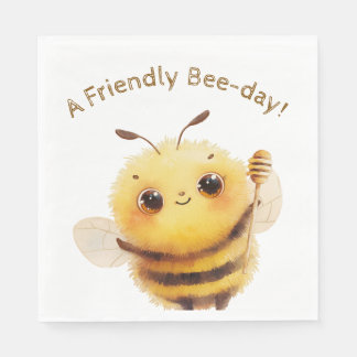 Friendly Bee Lunch Napkins Serviette