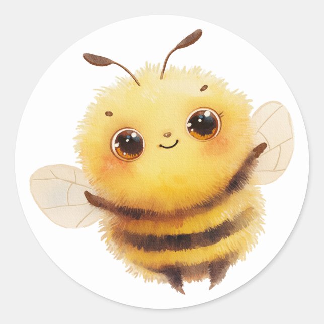 Friendly Bee Sticker (Vorderseite)