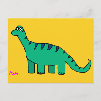 Friendly Brontosaurus Postcard Postkarte