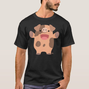 Friendly Cartoon Pig T - Shirt