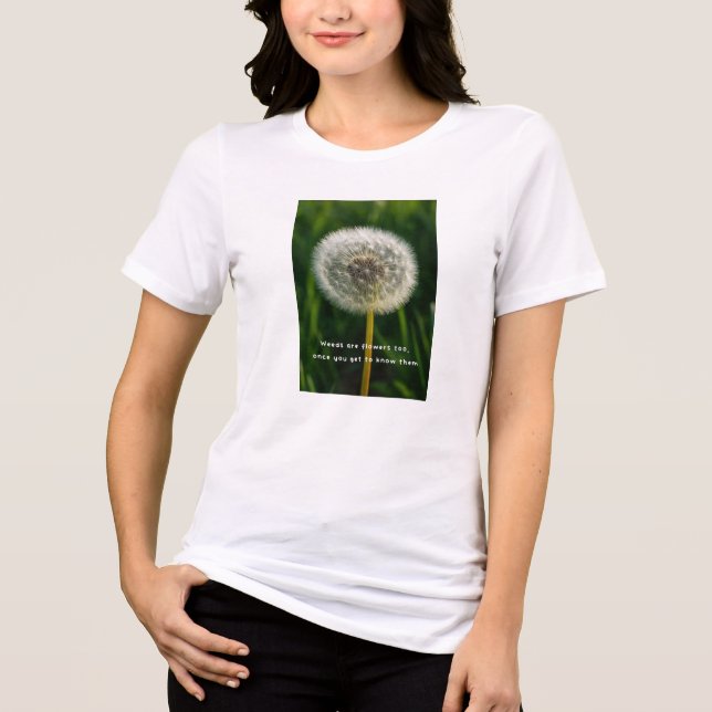 Friendly Dandelion Wildflower Garden Inspiration  Tri-Blend Shirt (Vorderseite)