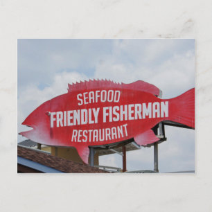 Friendly Fisherman Postkarte