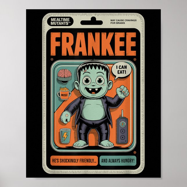 Friendly Frankenstein Monster Halloween Spaß Toy Poster (Vorne)