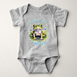Friendly Froggy Joy - Personalisiert Baby Strampler