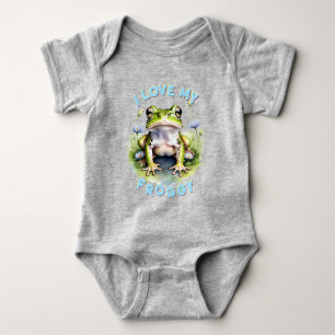 Friendly Froggy Joy - Personalisiert Baby Strampler