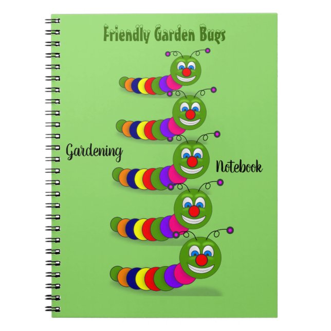 Friendly Garden Bug Ladder Green Bio Gardens Notizblock (Vorderseite)