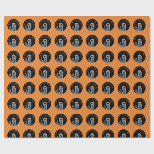 Friendly Ghost (glückliches Halloween) Packpapier (Flach)