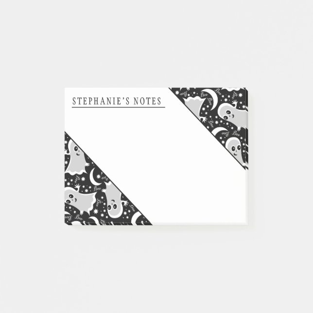 Friendly Ghost sagt Boo Post-it Klebezettel (Vorderseite)