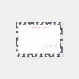 Friendly Ghosts Halloween Pattern Post-it Klebezettel