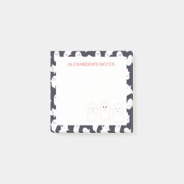 Friendly Ghosts Halloween Pattern Post-it Klebezettel