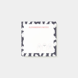 Friendly Ghosts Halloween Pattern Post-it Klebezettel