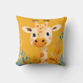 Friendly GIraffe Kids Illustration Safari Thema Kissen