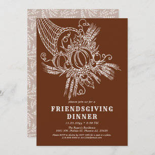 Friendly Harvest Friendsgiving Party Erntedank Einladung