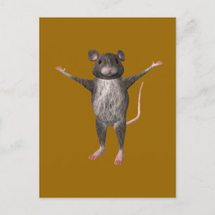 Friendly House Mouse Postkarte