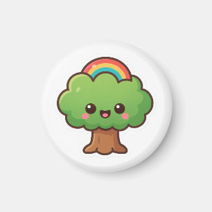 Friendly Kawaii Tree Magnet