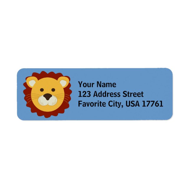 Friendly Lion Address Labels (Vorne)