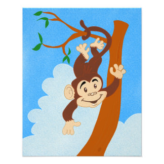 Friendly Monkey Foto Print