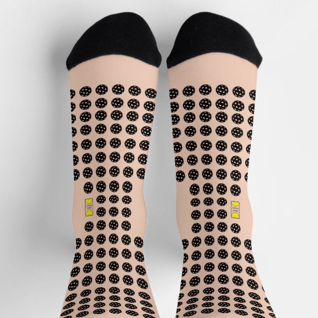 Friendly Pickleball Logo & Pickleball - ANPASSEN Socken (Oben)