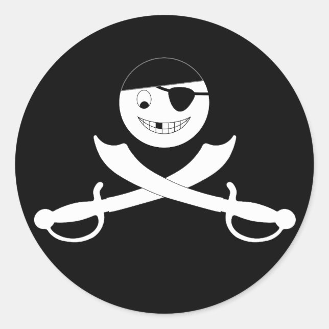 Friendly Piratenflagge Stickers (Vorderseite)