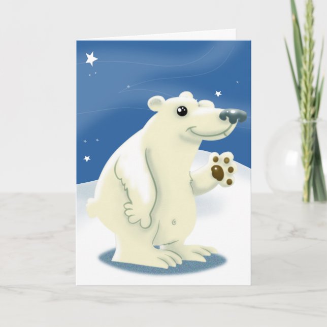Friendly Polar Bear Karte (Vorderseite)