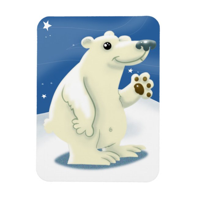 Friendly Polar Bear Magnet (Vertikal)