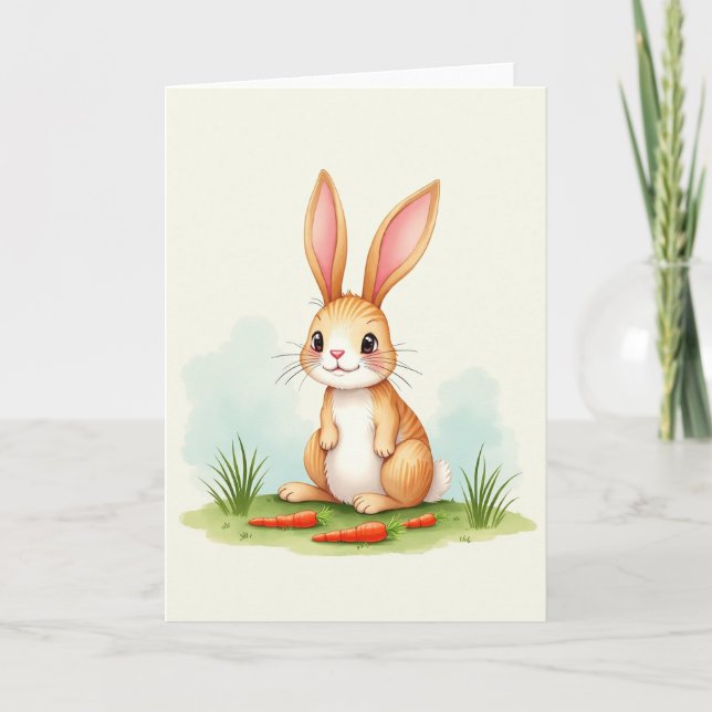 Friendly Rabbit Szene Karte (Vorderseite)