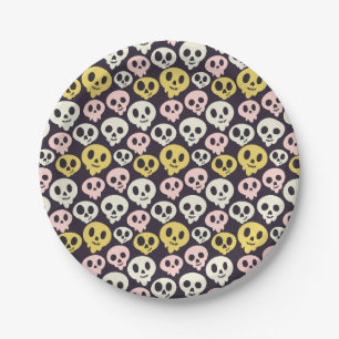 Friendly Skulls Paper Plate Pappteller