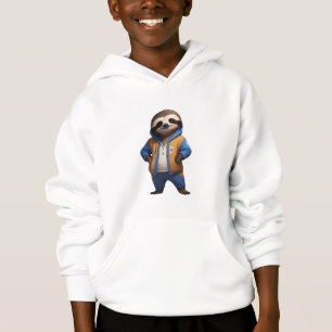 Friendly Sloth Illustration Hoodie