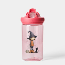 Friendly Witch & Black Cat Magical  Trinkflasche