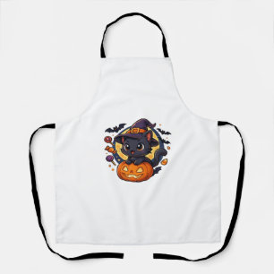 Friendly Witch Hat Cat Niedlich Pastel Kawaii Hall Schürze