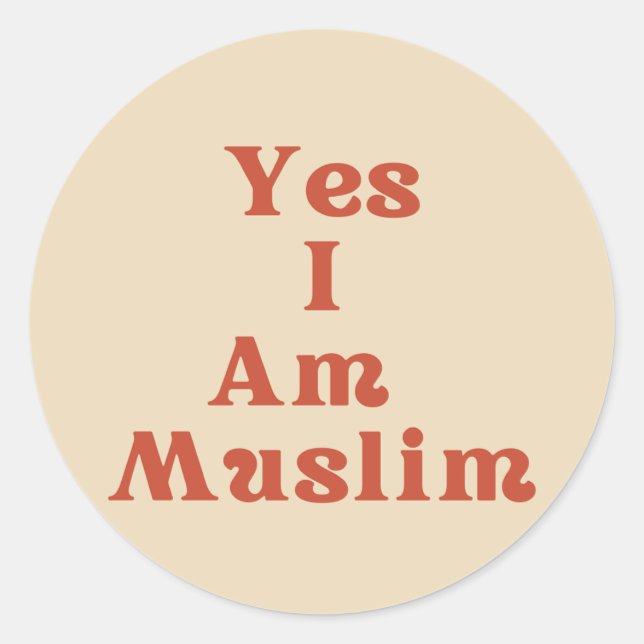 Friendly "Yes I AM Muslim" Identity Sticker (Vorderseite)