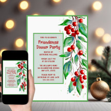 Friendmas Dinner Party Einladung Holiday Soiree