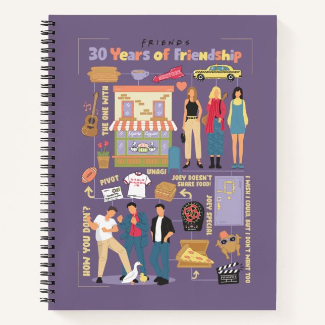 FRIENDS™ | 30 Jahre Freundschaft Notizbuch (Vorderseite)