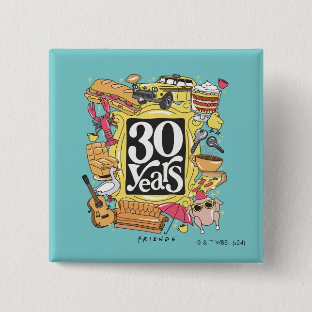 FRIENDS™ | 30 Jahre Grafik Button (Vorderseite)