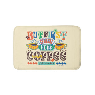 FRIENDS™ Aber First Coffee Vibrant Graphic Badematte