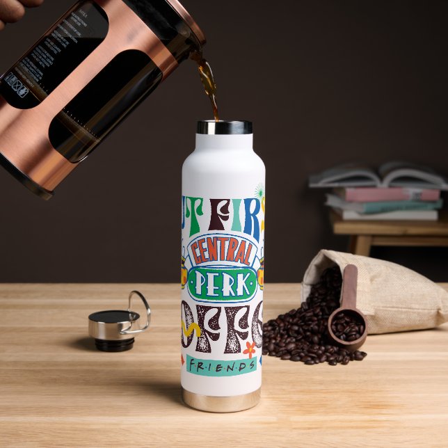 FRIENDS™ | Aber First Coffee Vibrant Graphic Trinkflasche (Kaffee)