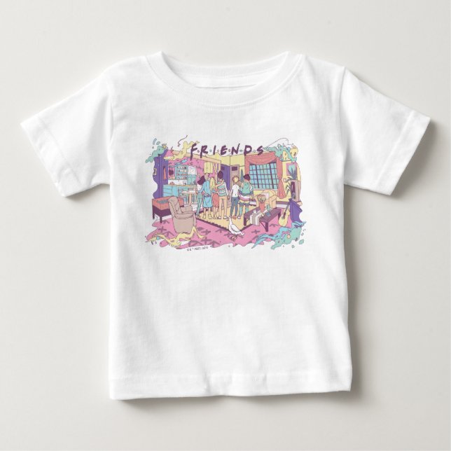 FRIENDS™ | Apartment Cartoon Baby T-shirt (Vorderseite)