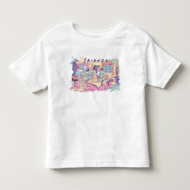 FRIENDS™ | Apartment Cartoon Kleinkind T-shirt (Vorderseite)