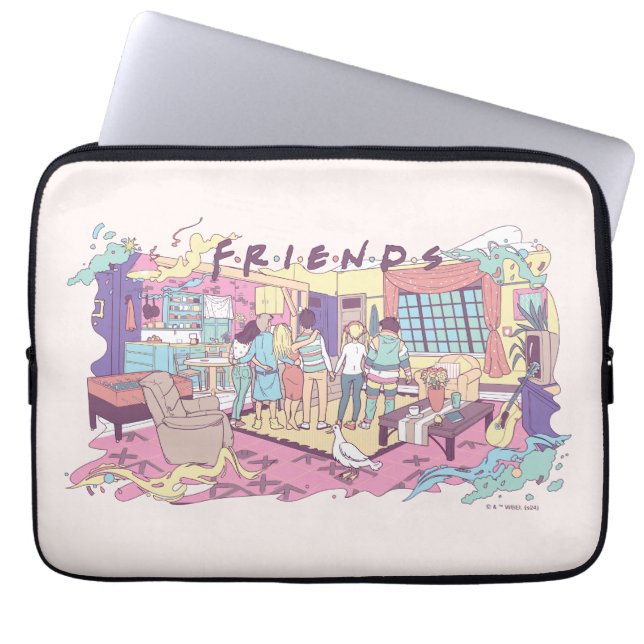 FRIENDS™ | Apartment Cartoon Laptopschutzhülle (Vorderseite)