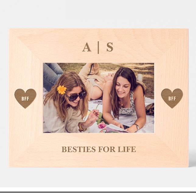 Friends BESTE FREUNDIN Monogram Custom Wood Frames Geätzte Rahmen (Von Creator hochgeladen)