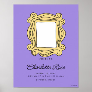 FRIENDS™ Bilderrahmen   Statistiken zur Geburt ein Poster