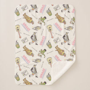 FRIENDS™ Braunes Cartoon-Muster Sherpadecke